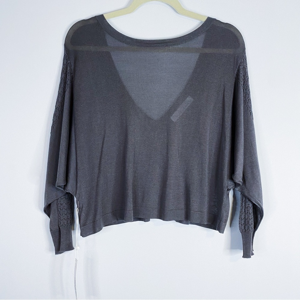 Callahan - Dark Grey Semi Sheer Blouse